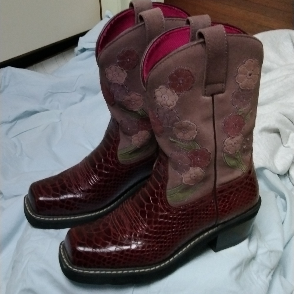 Ariat Floral Rose Baby Doll boots